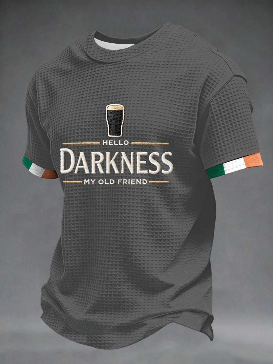 Pánske hello tma môj starý priateľ vafle s krátkymi rukávmi tričko