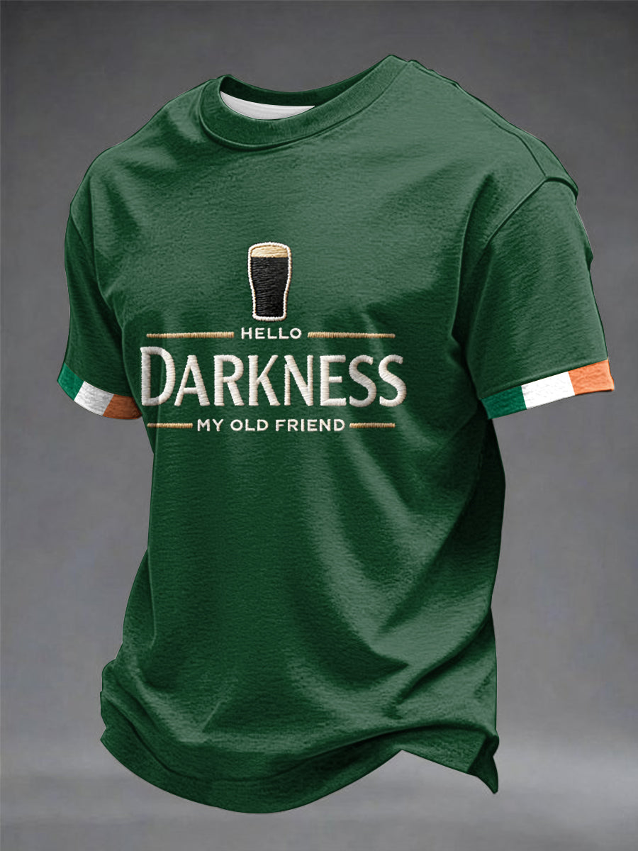 Pánske hello tma môj starý priateľ tričko