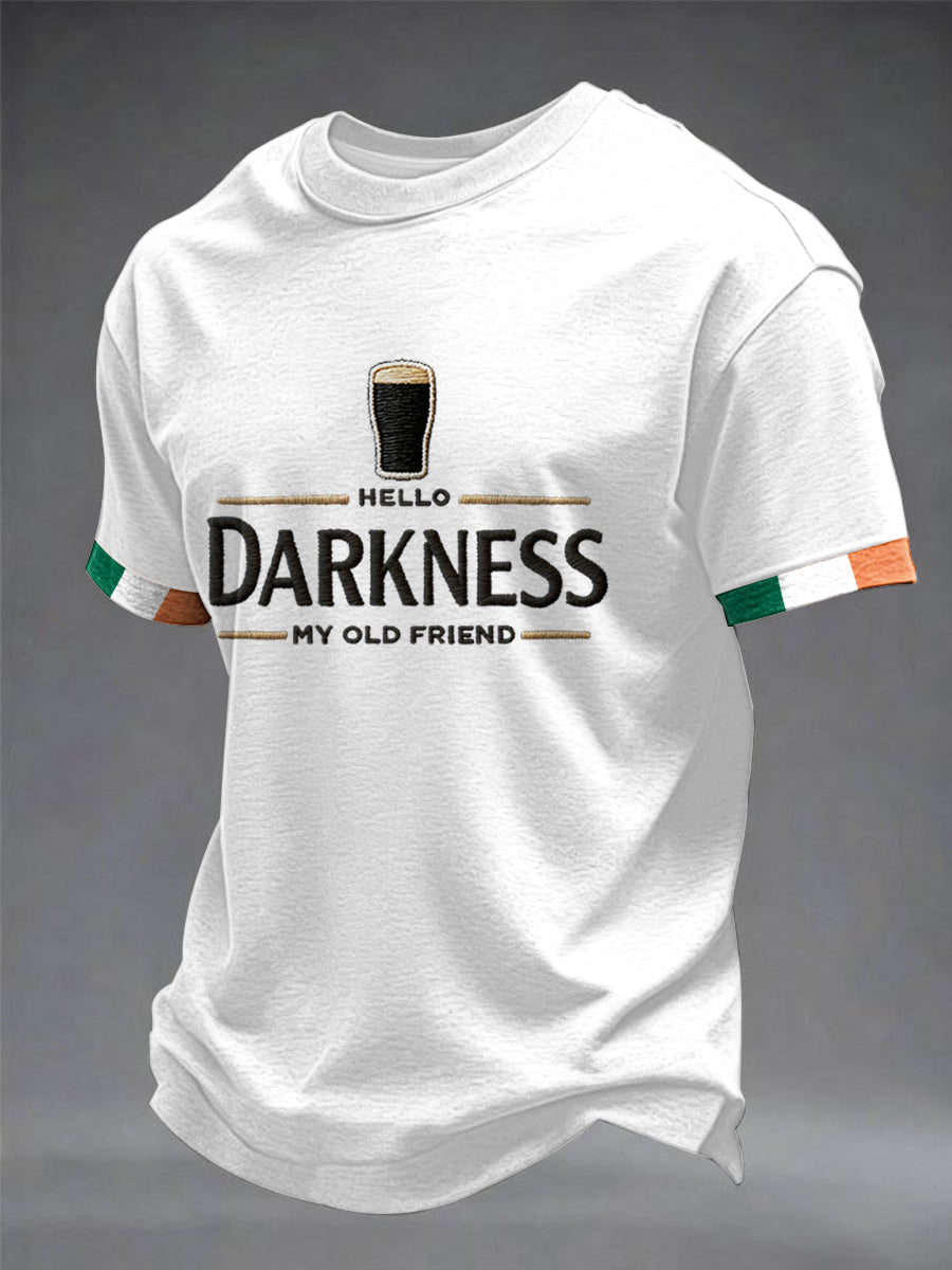 Pánske hello tma môj starý priateľ tričko