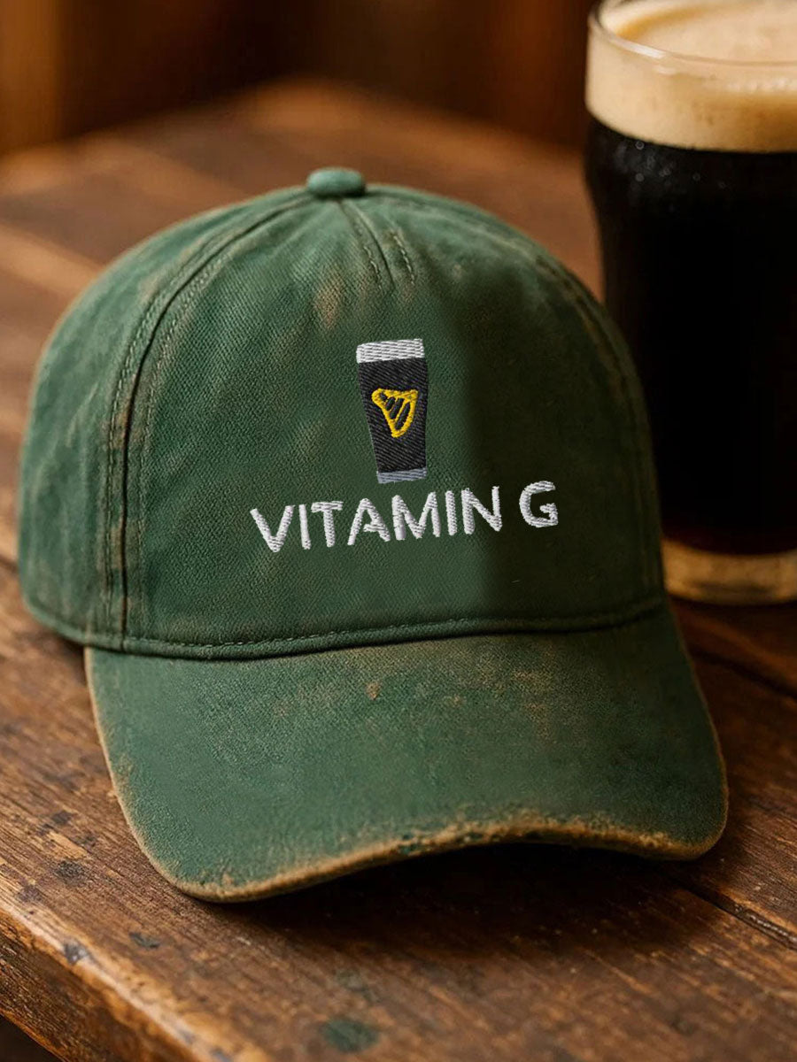Unisex st. patrick's day vitamín g tlač klobúk