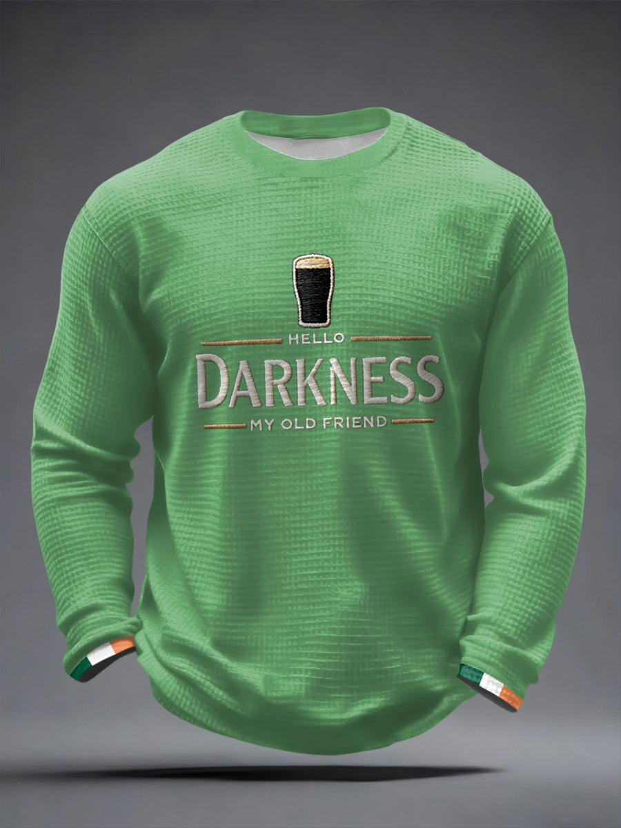 Pánske ahoj tma môj starý priateľ vafle s dlhým rukávom tričko