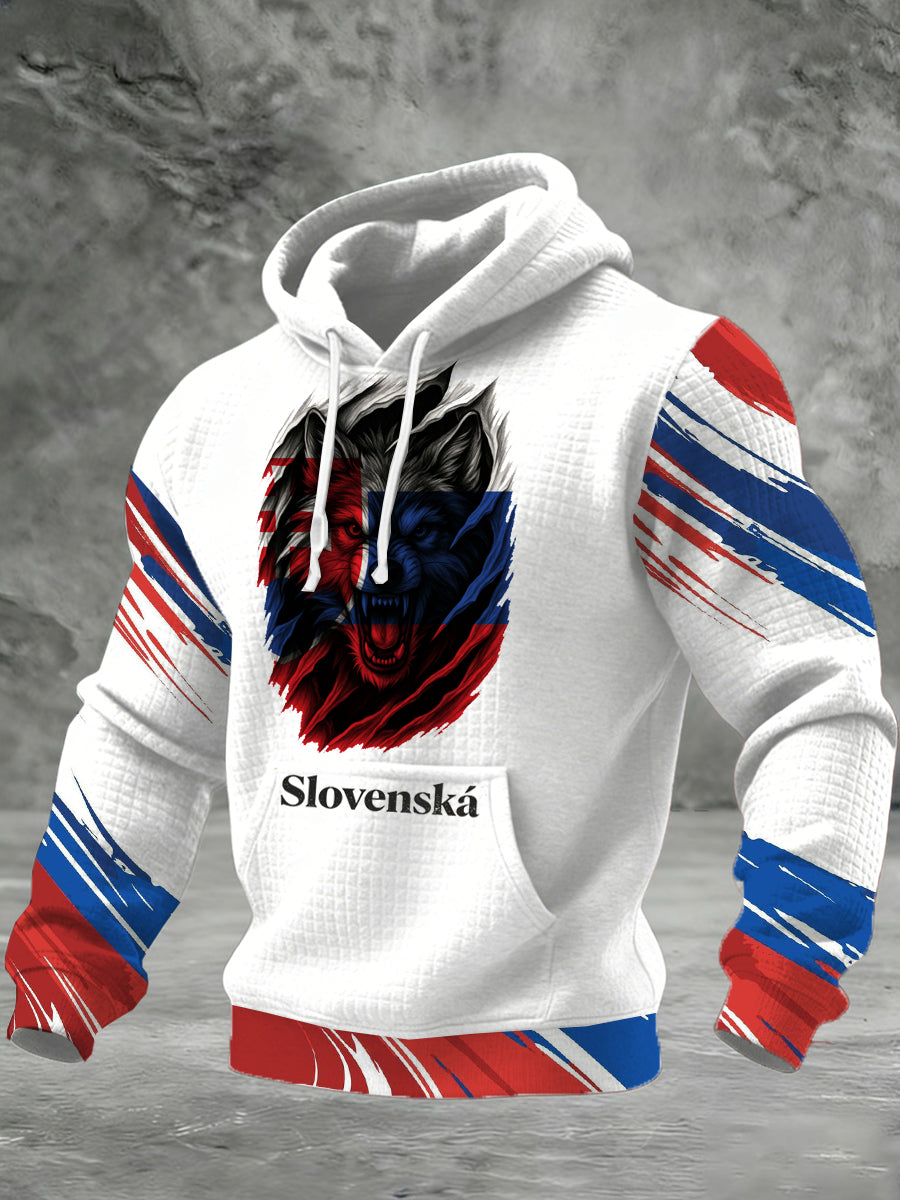 Pánska mikina so slovenskou inšpirovanou tlačiarňou