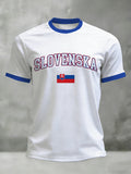Pánske tričko so slovenskou inšpirovanou tlačiarňou