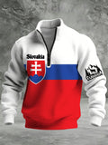 Pánska slovenská vlajka tlač mikina
