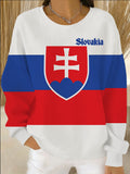 Dámska slovenská vlajka tlač mikina