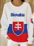 Dámska slovenská vlajka tlač mikina