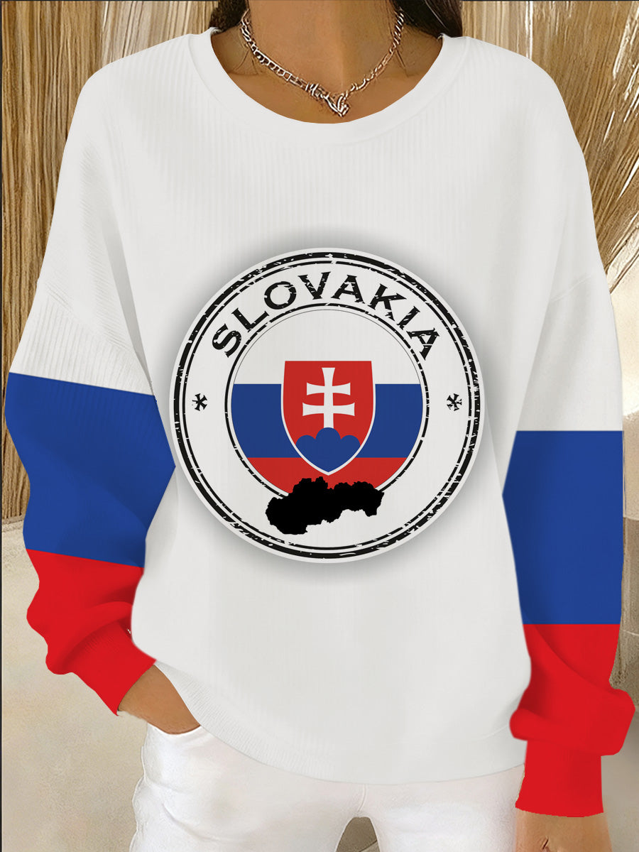 Dámska slovenská vlajka tlač mikina