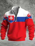 Pánska slovenská vlajka tlač mikina