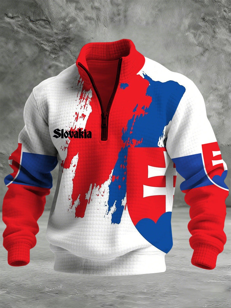 Pánska slovenská vlajka tlač mikina
