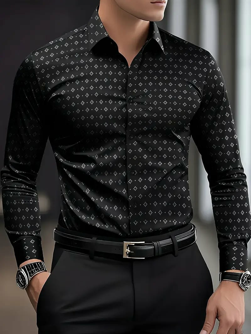 Pánske obchodné štýl tlačené tričko