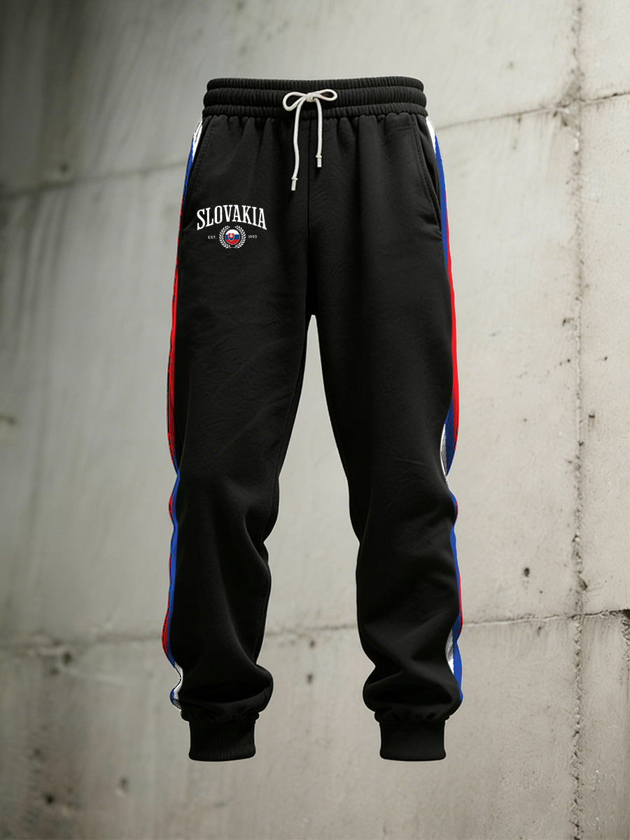 Pánske slovenské vlajky tlače nohavice