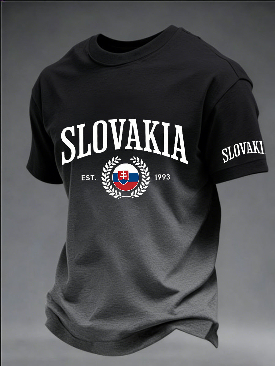 Pánske slovenské vlajky tlače tričko