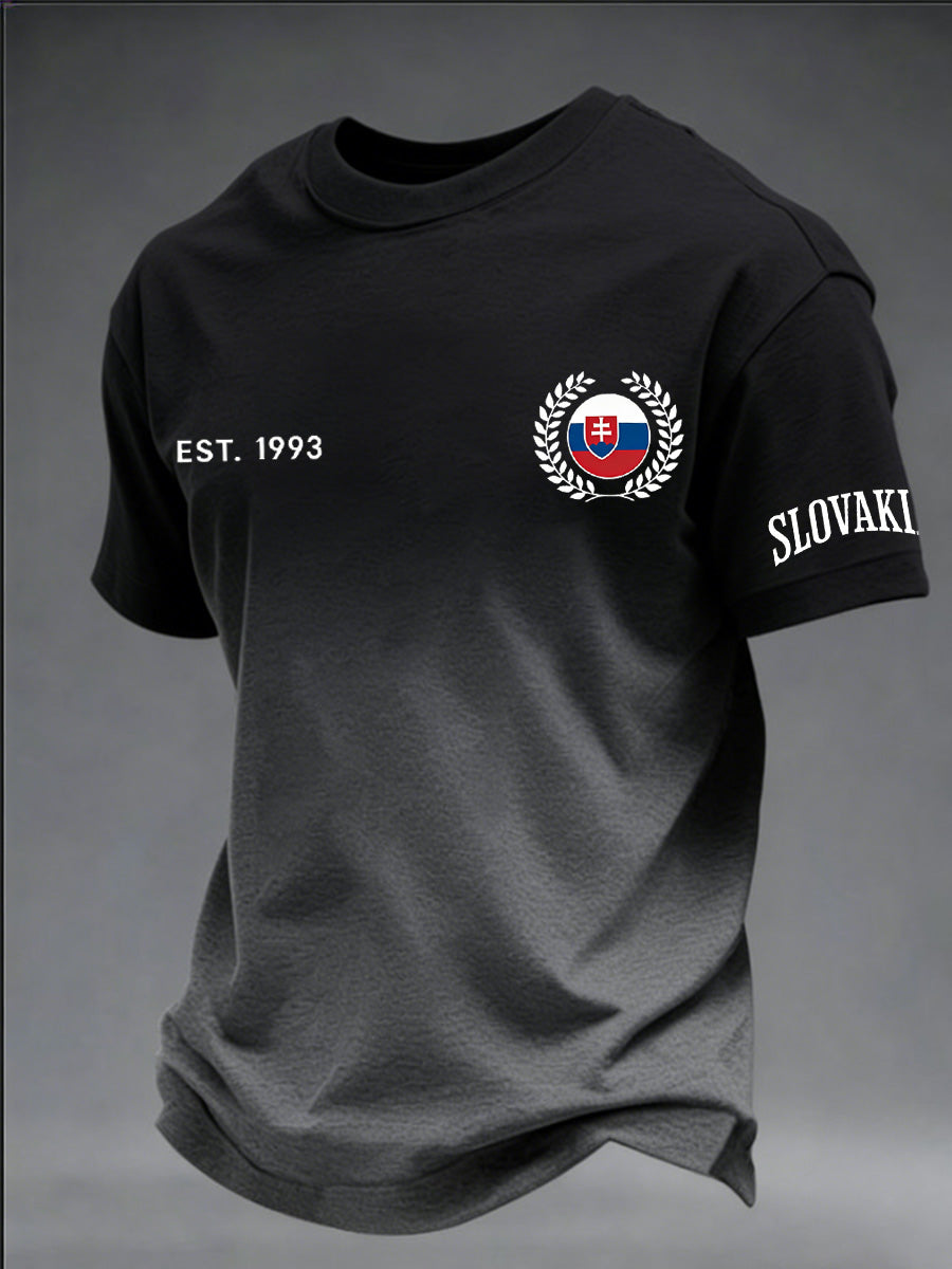Pánske slovenské vlajky tlače tričko